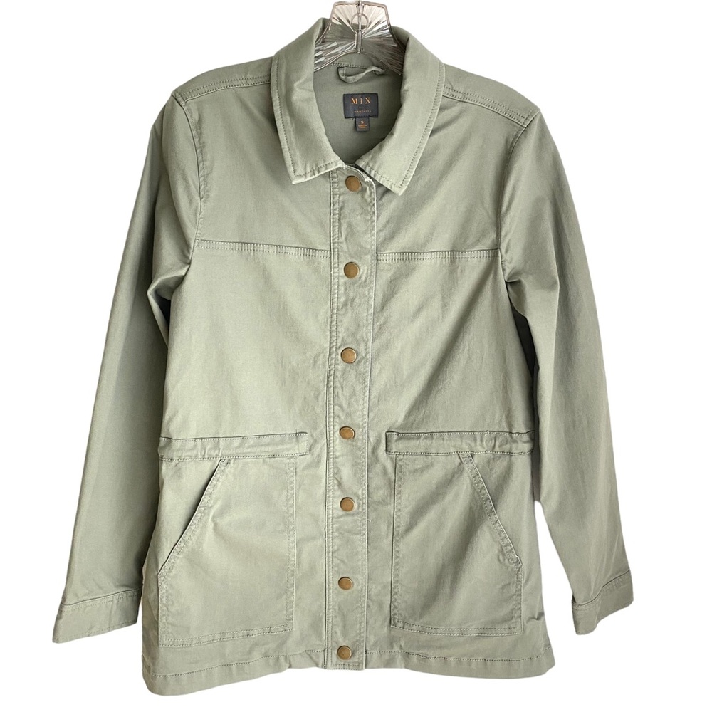 Mix by 41 Hawthorn Green Cargo Button Snap Jacket Size Small